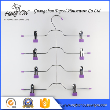 Hard Drawing purple clip Wire Hanger , Top Quality Iron Wire Hangers